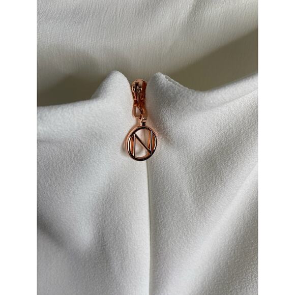 Nookie Bliss Cut Out Gown Maxi Dress One Shoulder Cut-Out Front High Slit Large - Picture 7 of 14